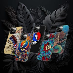 Grateful Dead Band Tough Cases Phone Cases for iPhone 17, 16, 15, 14, 13, 12, 11, X, XS, XR, Pro Max, Plus, Air, Mini