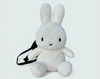 Cute Bunny Chalk Bag – Cream Beige | Plush Character Bouldering Bag | Kawaii Climbing Gear | Gifts for Rock Climbers