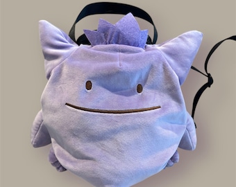 Gengar ditto Chalk Bag for Bouldering, Rock climbing, Gifts for climber, Handmade Plush Climbing