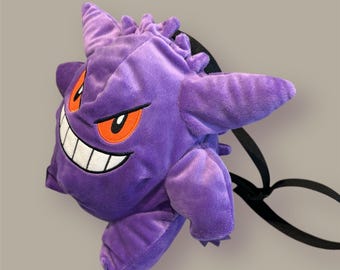 Gengar Chalk Bag for Bouldering, Rock climbing, Gifts for climber, Handmade Plush Climbing
