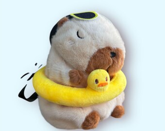Capybara Swimming Chalk Bag for Bouldering, Rock climbing, Gifts for climber, Handmade Plush Climbing