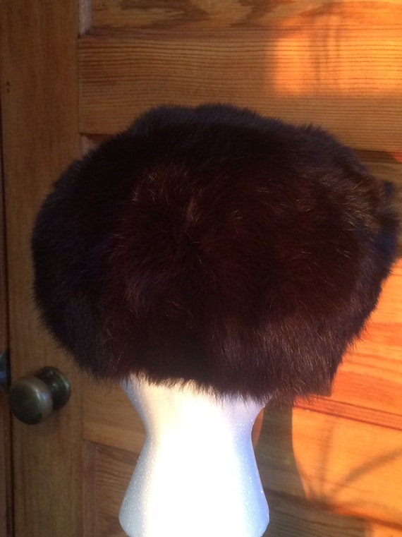 Vintage Brown Fur Hat Headband 1950s 1960s Mink F… - image 10