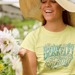 Berkeley Spring Floral T-Shirt | Retro Script Cal Pride