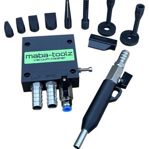 Aspirateur pour revêtement en poudre maba-toolz avec un ensemble de 13 buses pour revêtement en poudre