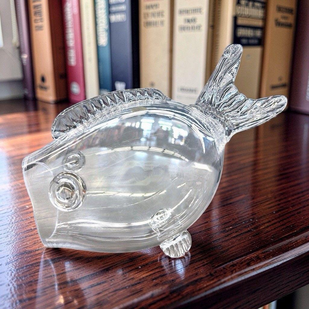 Mid Century Glass Fish - Etsy