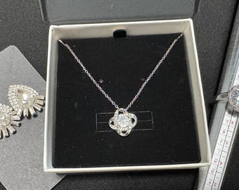 3-Piece Faux Diamond Jewelry Set: Necklace, Ring, and Earrings