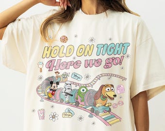 Retro Slinky Dog Dash Comfort Colors Shirt, Hold On Tight Here We Go Shirt, Toy Story Land Hollywood Studios Trip Tee