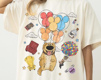 Disney Pixar Up Dug Paradise Falls Comfort Colors Shirt, Mickey Balloon Shirt My Adventure Book Grape Soda Dog Lover Tee Gift 2026