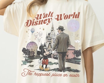 Vintage Mickey Disneyworld Comfort Colors Shirt,Magic Kingdom,Happiest Place On Earth, Retro Walt Disney World Family Vacation Tee Trip 2026