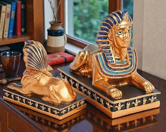 Estatua de esfinge egipcia para decoración del hogar / Figura del antiguo Egipto / Adorno de faraón / Escultura de mitología egipcia