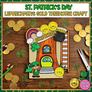 St. Patrick's Day Kabouterval STEM-activiteit | Boomhut Craft & Letter