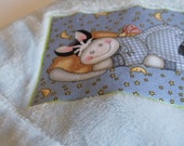Fleece Baby Blanket  Throw Blue  Zebra