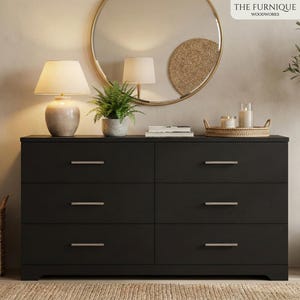 princess polly baby blue dress Modus Furniture Elora Seven Drawer Dresser in Jet Black Ash main image 1