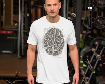 Vintage Anatomical Brain T-Shirt | Medical Science Graphic Tee