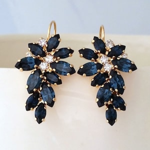 Navy Dress Earrings - Etsy