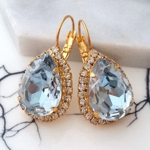 Dusty Blue Earrings,Dusty blue Bridal Earrings,Light blue Earrings,Bridesmaids gift,Blue earrings,Dusty blue drop earrings,Blue dangle earri