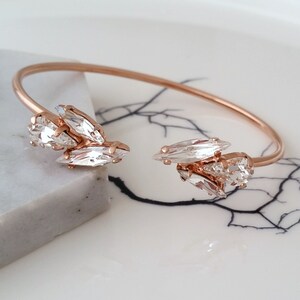 Bridal Wedding Bracelet,Crystal Crystal cuff Bracelet,Bridal Crystal Cuff, Bridesmaids Jewelry, Cuff Bracelet, Open cuff Crystal Bracelet