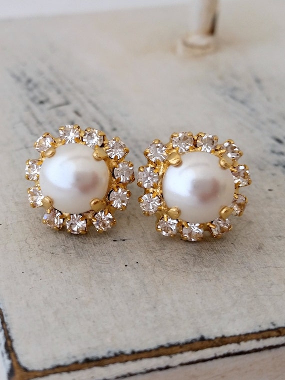 Gold Small Pearl Drop Earrings | Sophie Buhai
