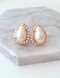 Pearl Bridal Earrings,White pearl earrings,bridal earrings,Crystal Bridal Earrings,pearl Earrings,Bridesmaids gift Earrings,pearl Studs product logo