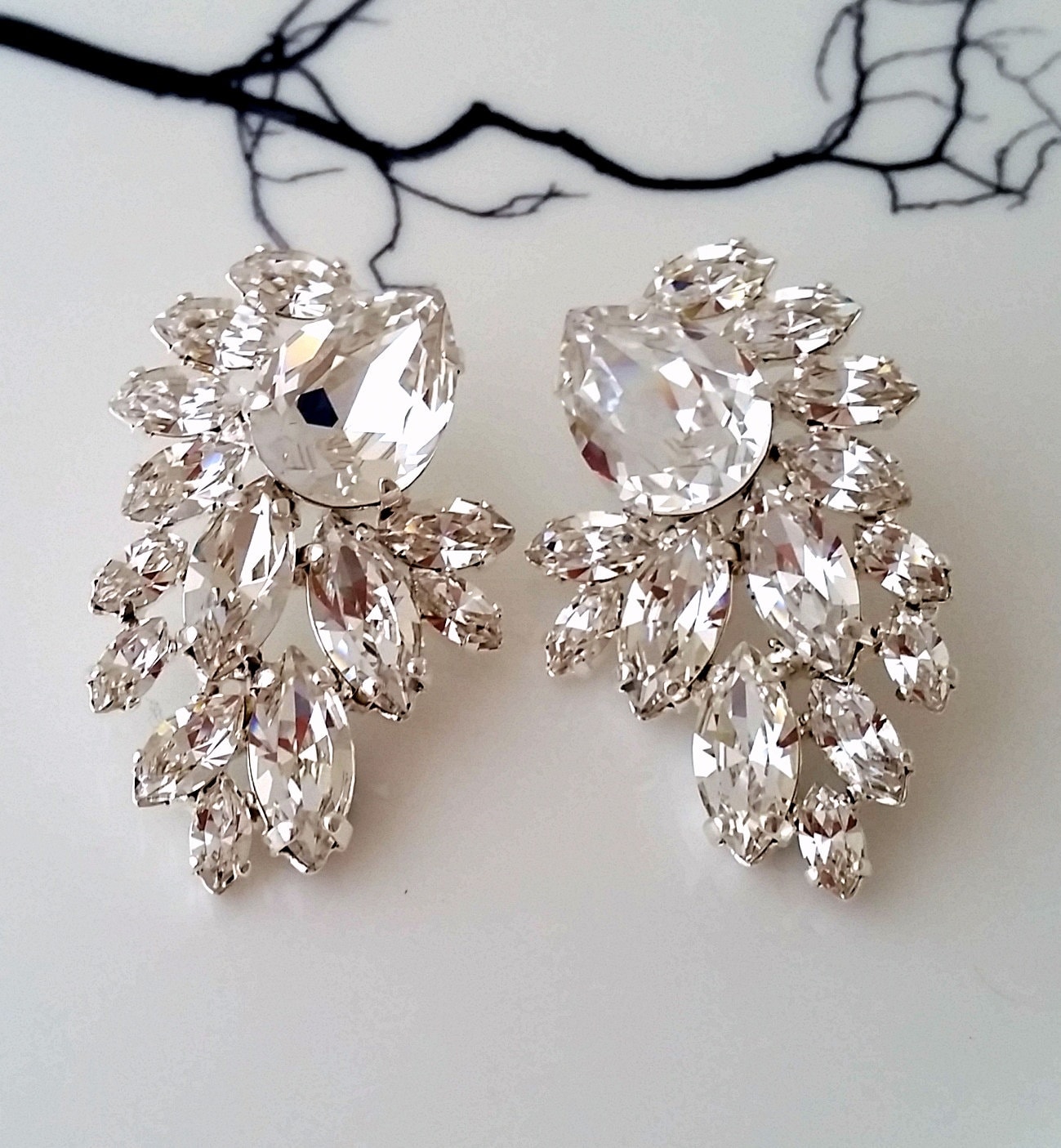 RE4399 Luxury Fashion Crystal Earring Big Rhinestones Earrings