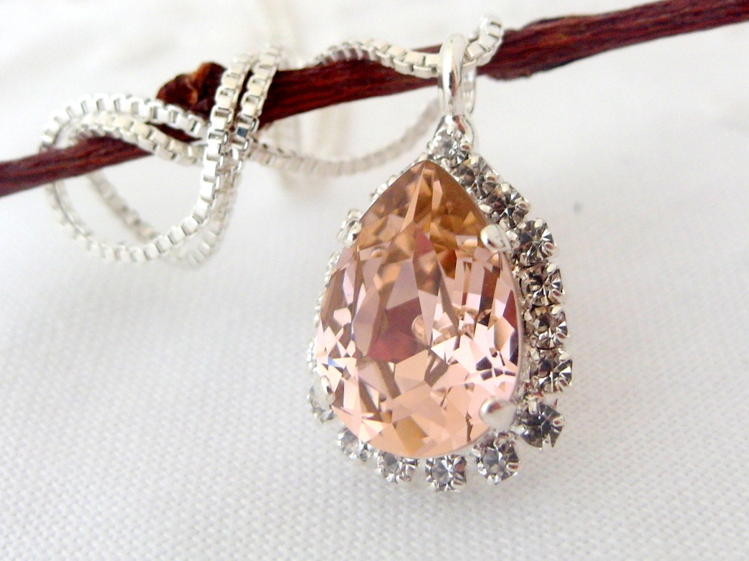 Antique Pink Drop Earrings Drop Earring Crystal Teardrop - Etsy