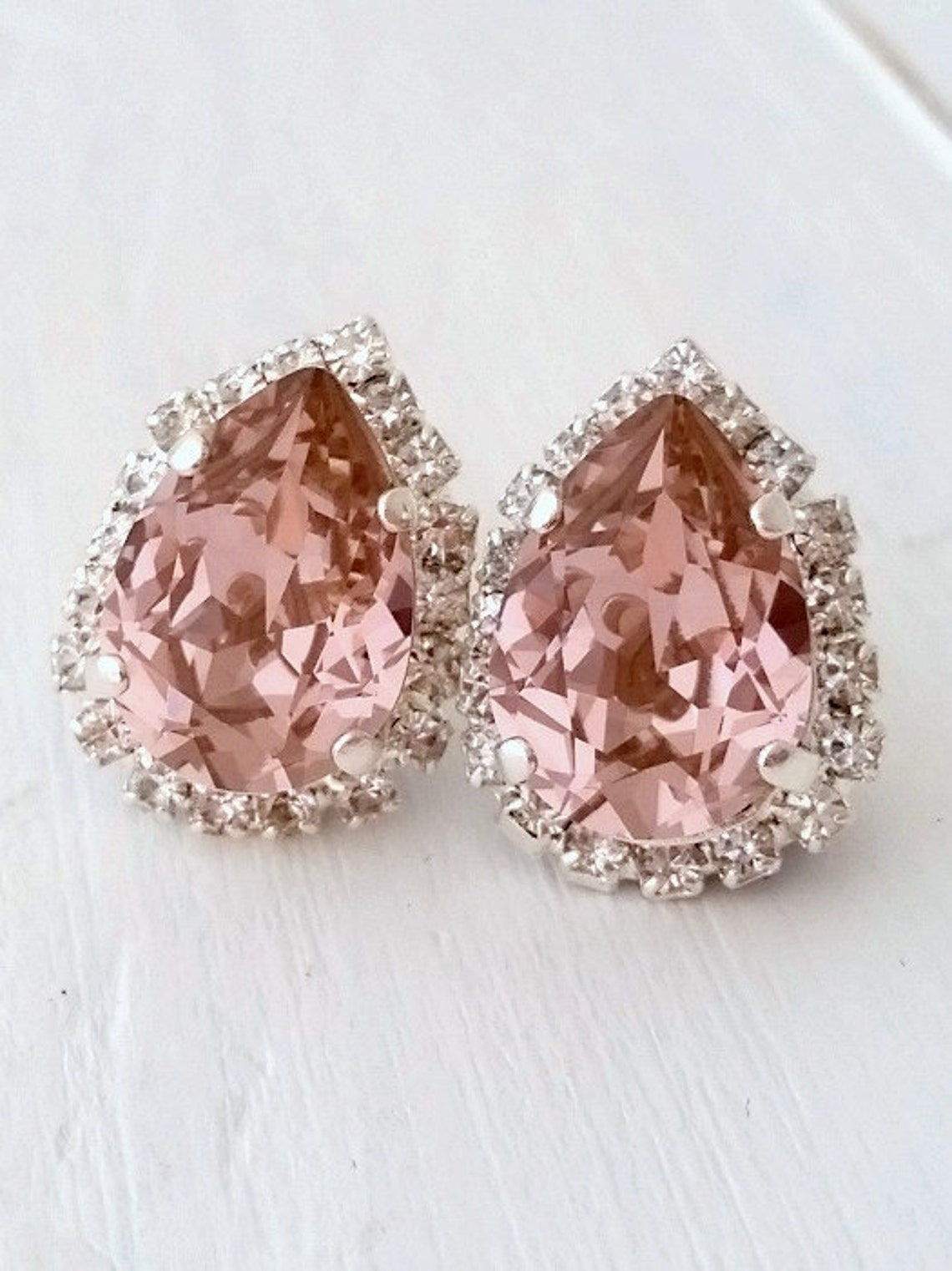 Blush Earringsblush Pink Stud Earringsblush Pink Etsy