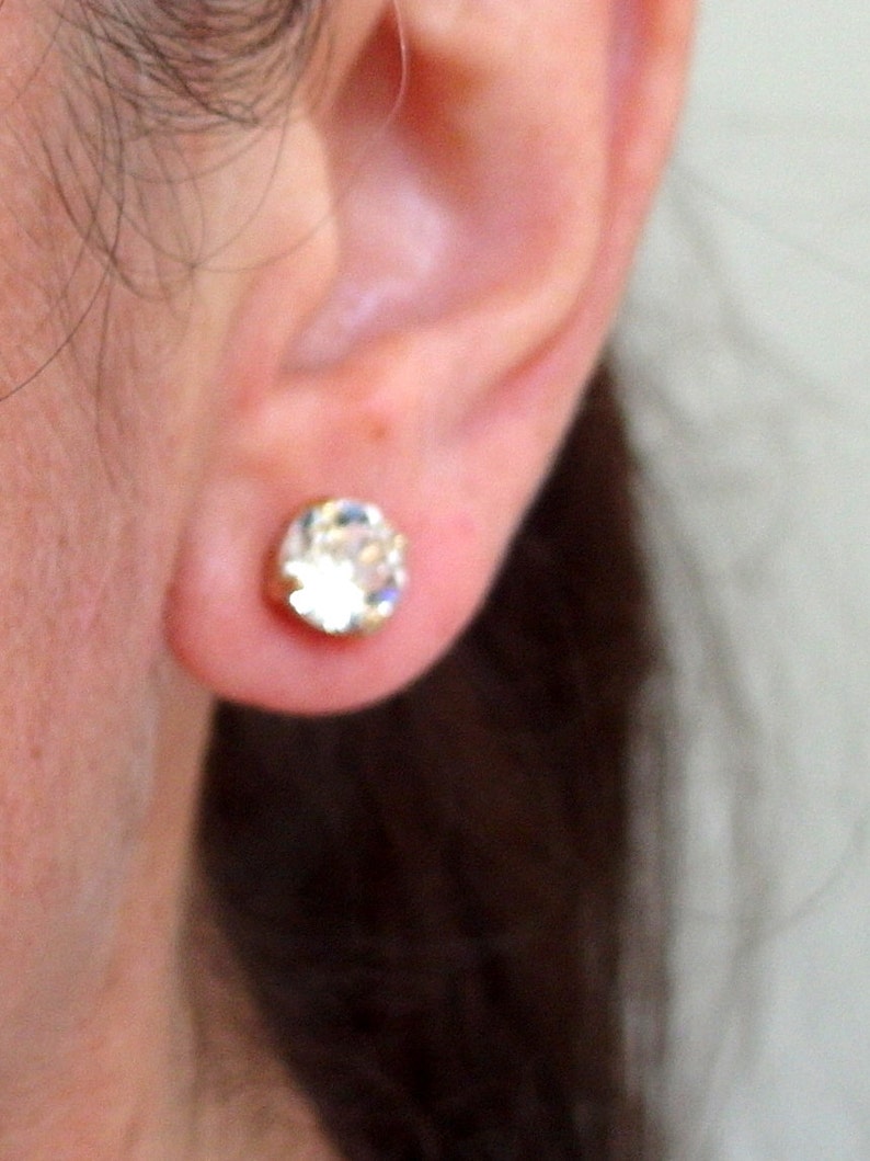 Blush stud earringsRose gold blush Etsy