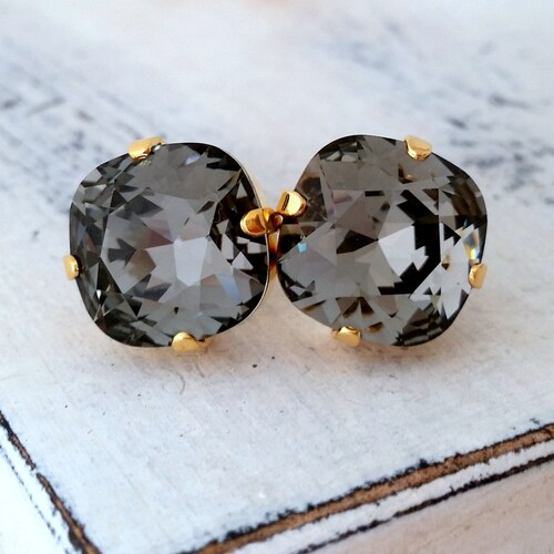 De Cavalier Rose Gold and Clear crystal earrings 799