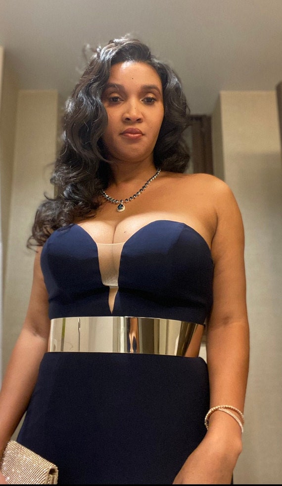 Statement necklace for shop navy dress