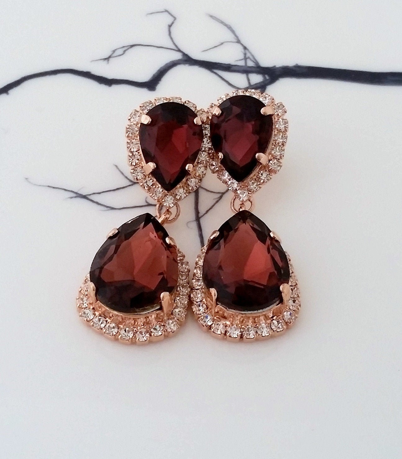 burgundy dress earrings Fringe Tassel Burgundy Boho Earrings – culture canyon