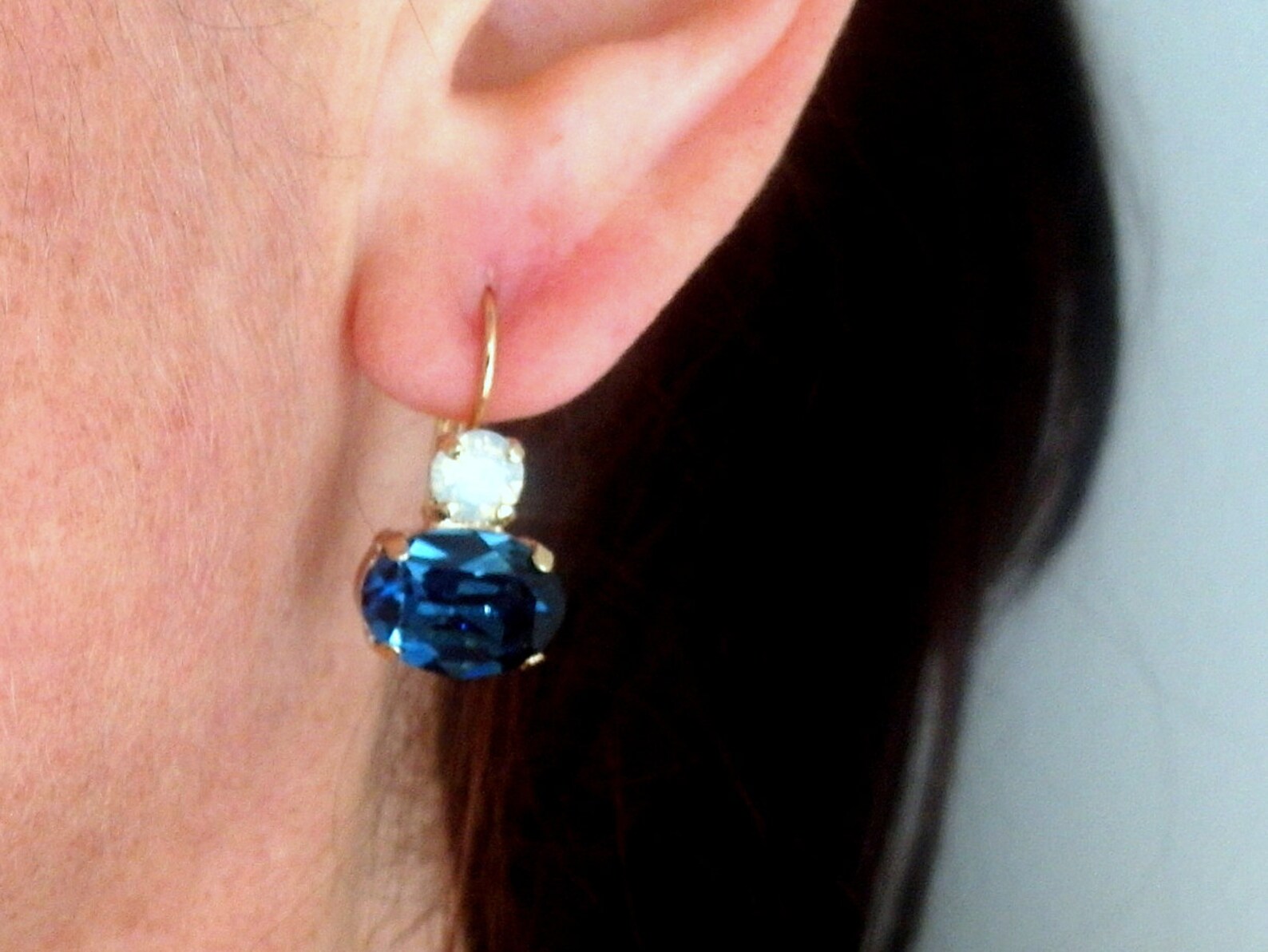 Mint Earrings Mint Drop Earrings Crystal Earrings Drop Etsy