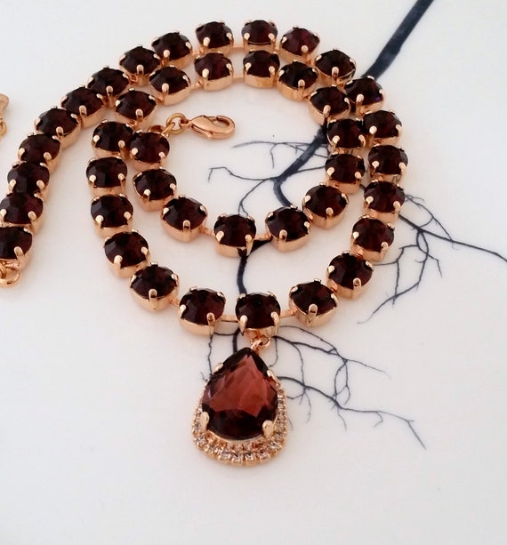 Roma Necklace - Burgundy | Fair Trade Winds
