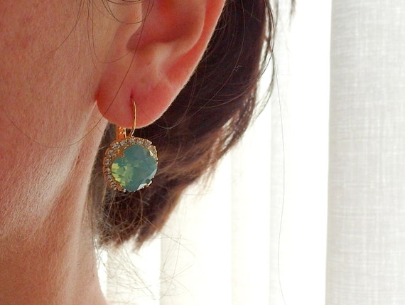 mom Gift for her wife Spring earrings bridesmaid gift gift Wedding mint esrrings dangle earrings blue drop earrings mint