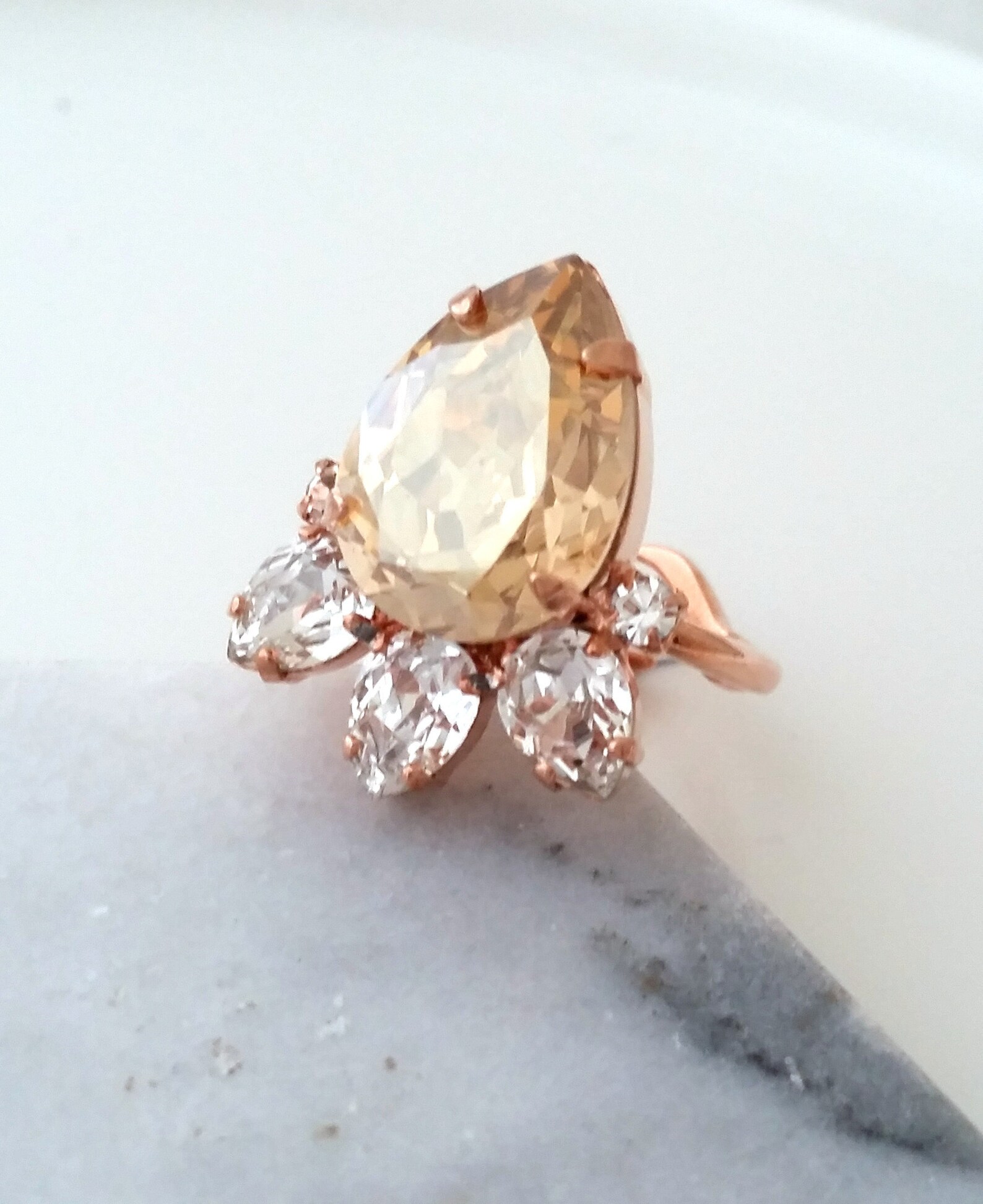 Verona Statement Ring Champagne main image 0