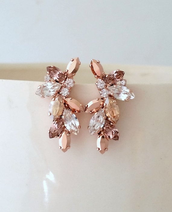 Blush earrings for bridesmaids deals