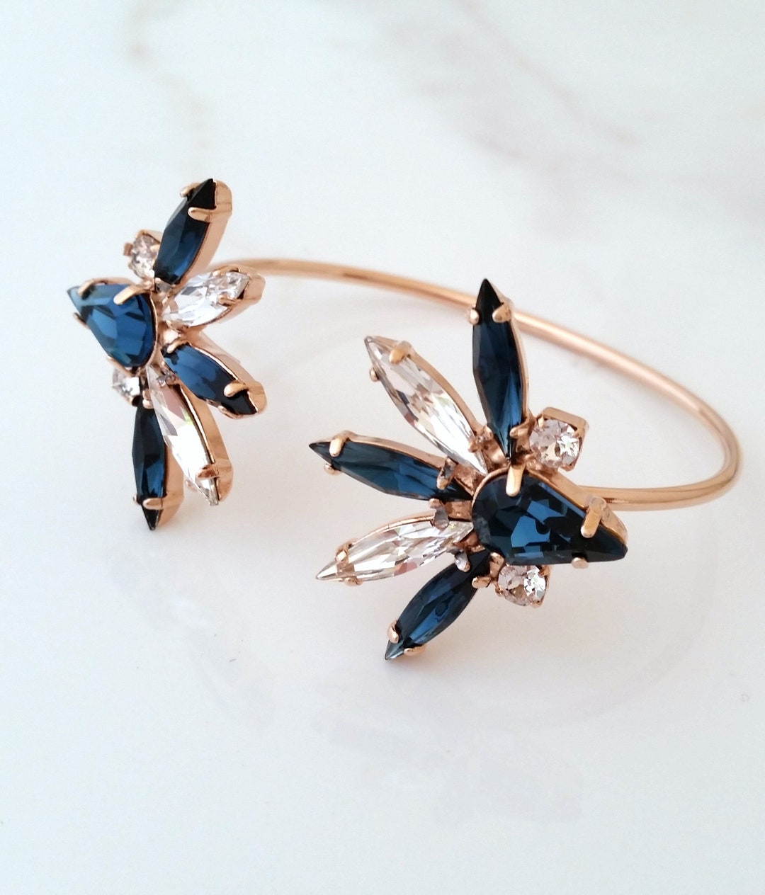 Navy Blue Bracelet,bridal Bracelet,blue Cuff Bracelet,bridesmaids Gift