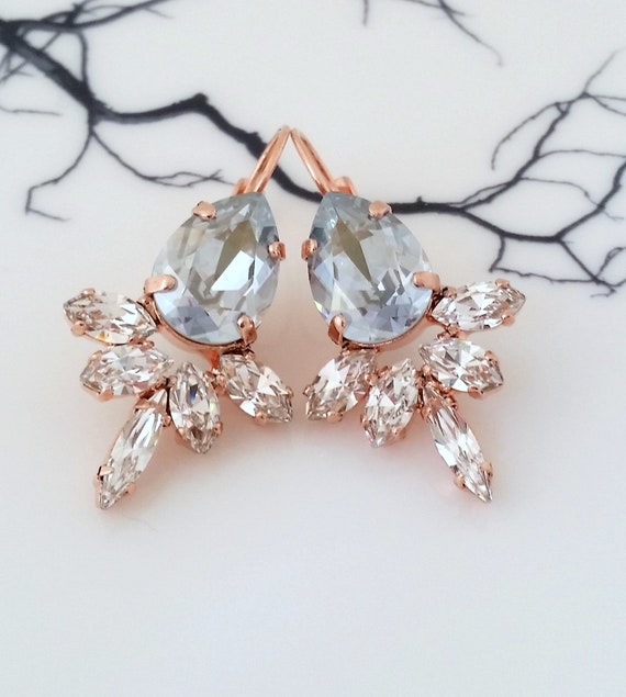 Light blue sale earrings for wedding