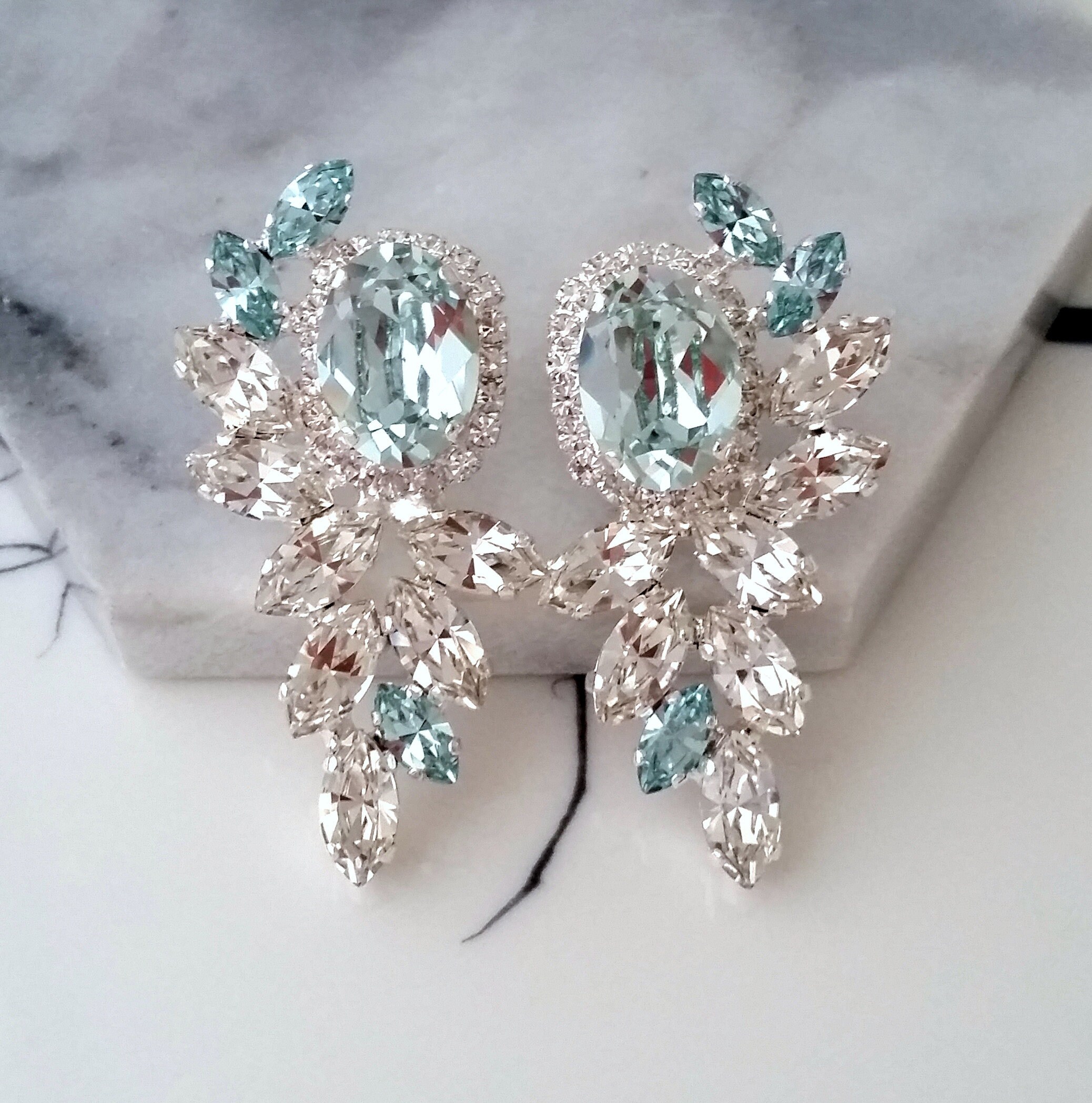 Ice shop blue earrings