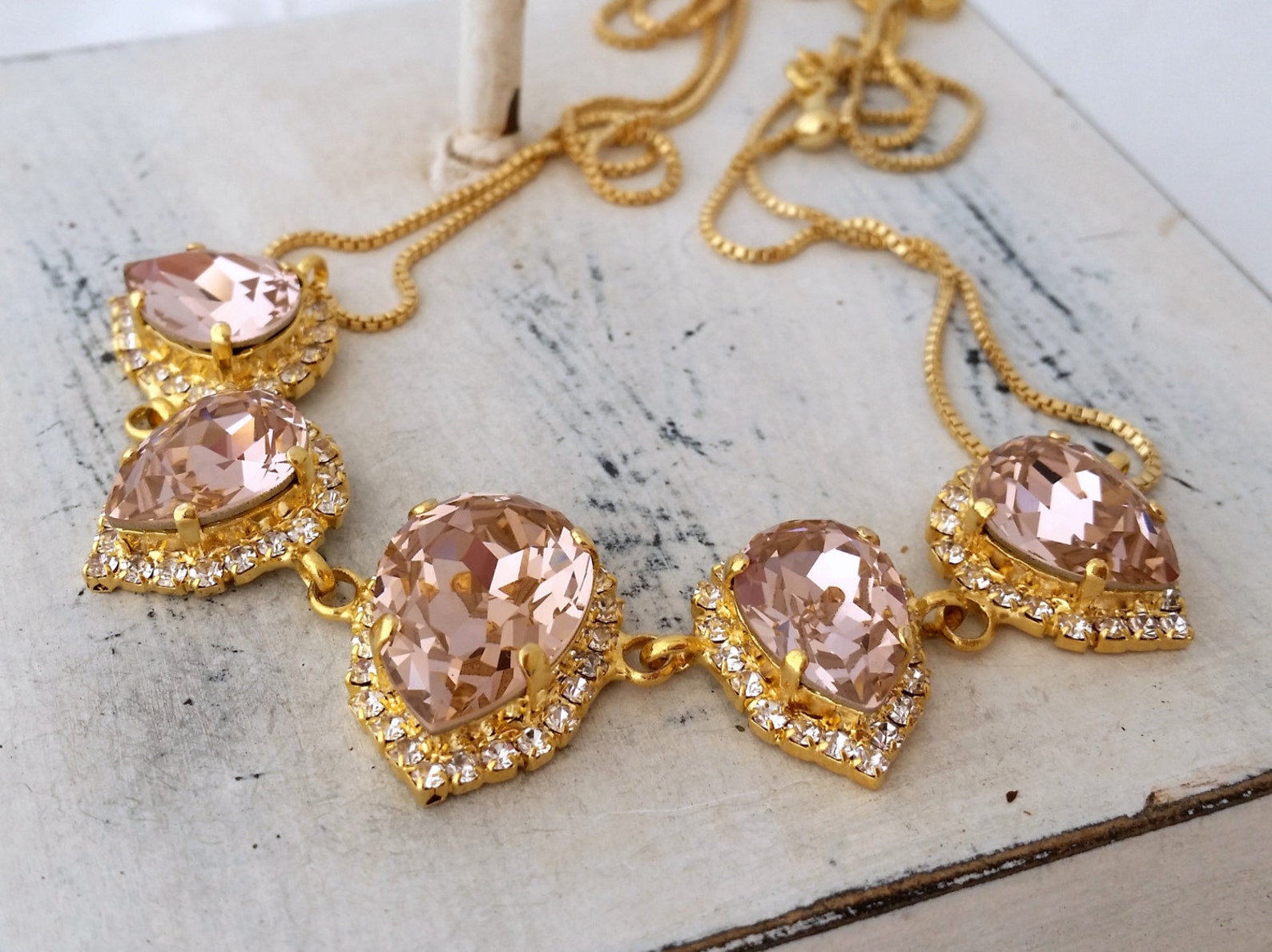 Blush Chandelier Earringsblush Pink Bridal Earringsblush Etsy