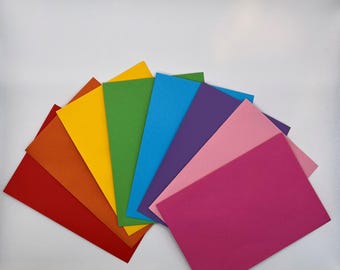 Colorful C6 Enveloppes – Rainbow of 8 Colors - Sets & Single Colors - Do It Yourself - DYI