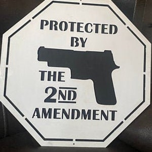 DIGITAL FILE - Protected By The 2nd Double Layer Laser Cut Sign - SVG File