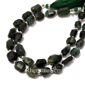 Emerald Faceted Gemstone Nugget Shape: 8 Inch strand, For Jewelry Making Craft