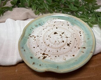 Green Birch Glade Ceramic Spoon Rest