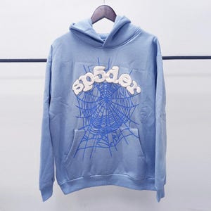 Sp5der Hoodie Sky Blue - Etsy