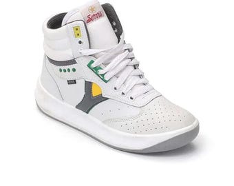 Servis Cheetah High Top Trainer Weiß Gelb Grün Schuhe Afghani Tali Style OG