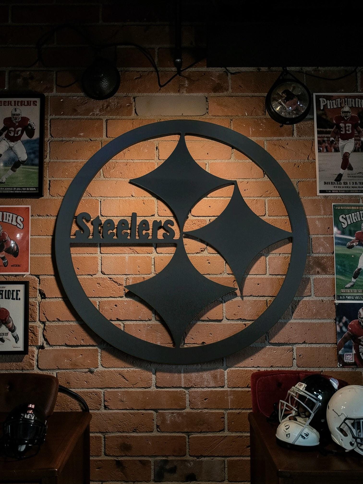 Pittsburgh Steelers Metal Art Logo Created From 1/8 Steel With