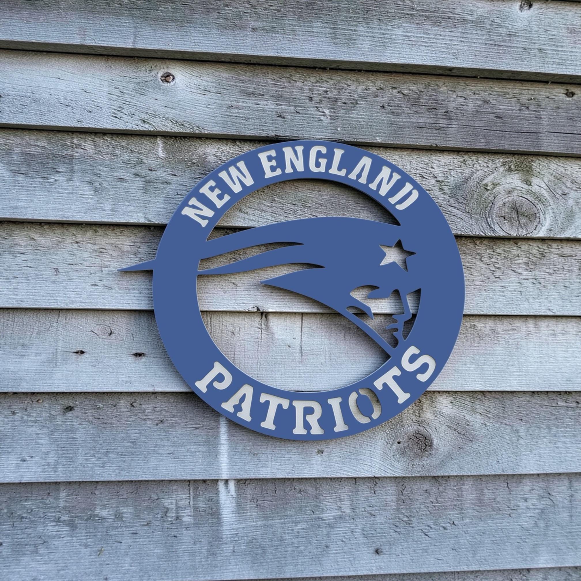 Plaque En Métal New England Patriots 20x30 Cm, Pour Fans De Foot US Et De Tom Brady