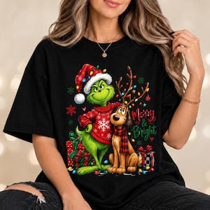 Grinch and Max Christmas  PNG– Festive Holiday Clipart for Cricut & Sublimation