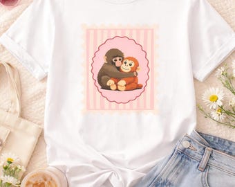Camiseta Punch the Monkey, estilo vintage, unisex, colores cómodos.