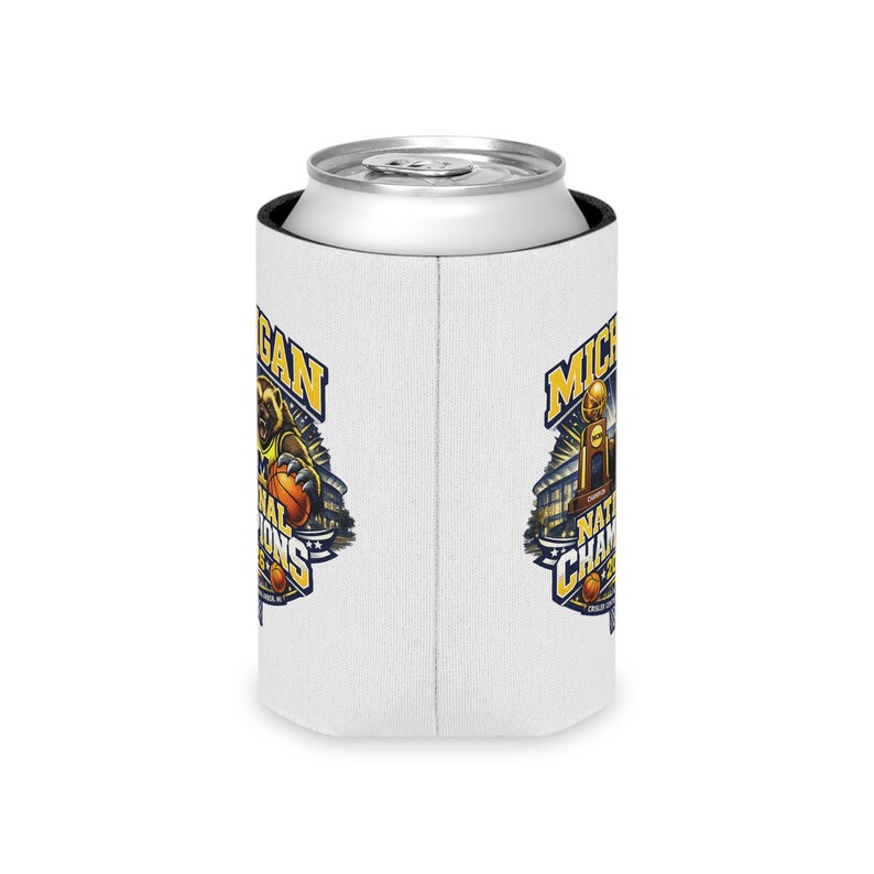Funda para enfriador de latas de baloncesto para aficionados, campeones nacionales de Michigan 2026 imagen 4